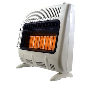 30,000 BTU Vent-Free Radiant Natural Gas Heater with Thermostat and Blower