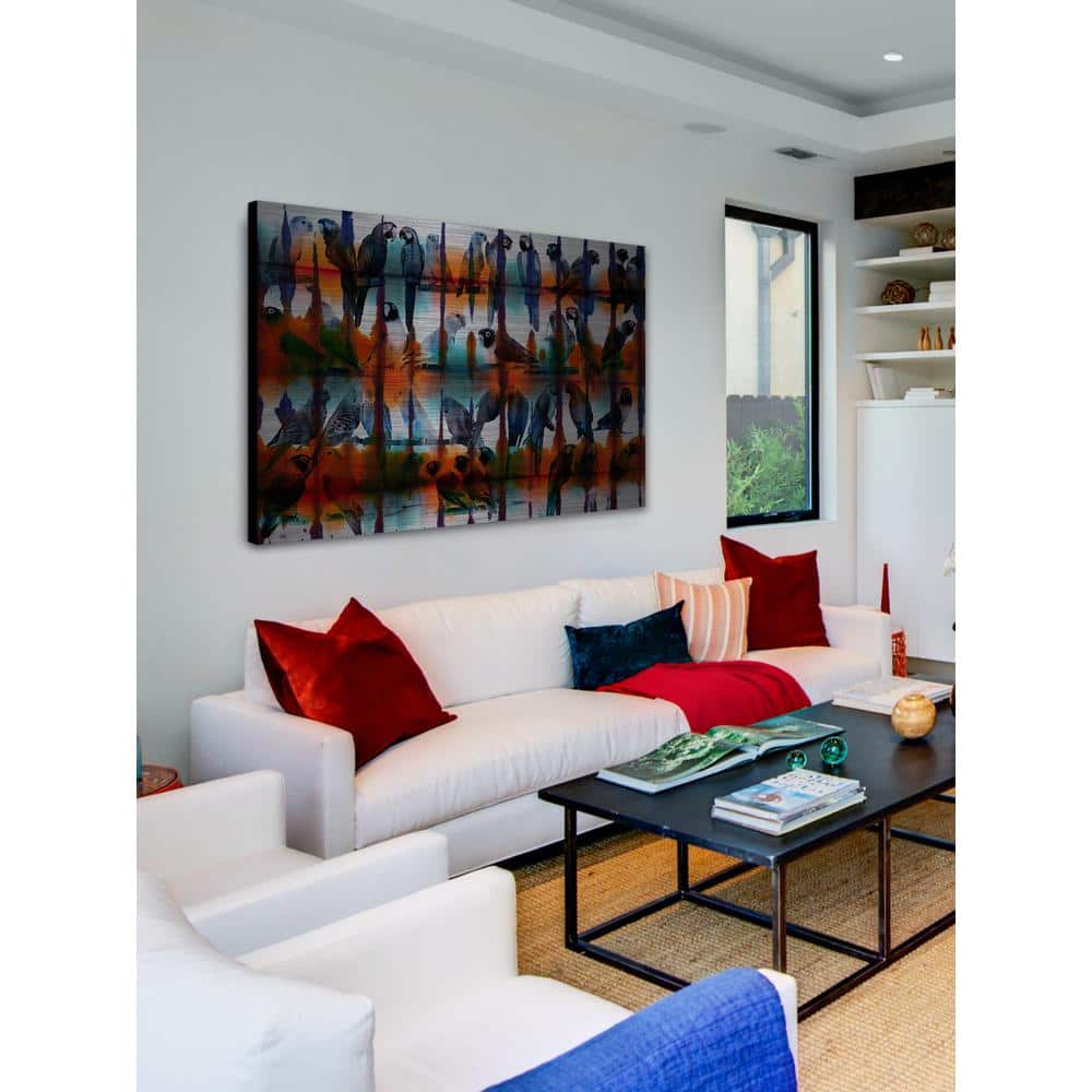 30 in. H x 45 in. W Secret Wings by Parvez Taj Printed Brushed Aluminu