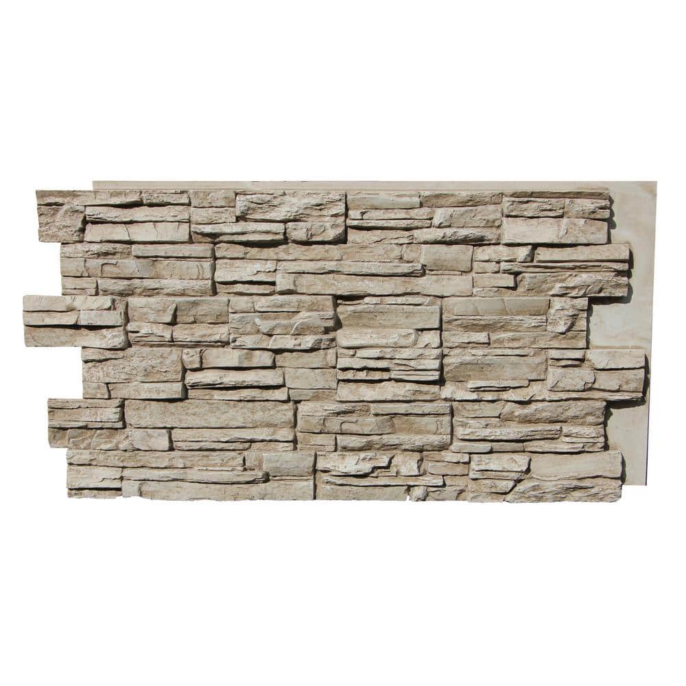 TRITAN BP Lightning Ridge 48 in. x 24 in. Faux Stone Siding Panel