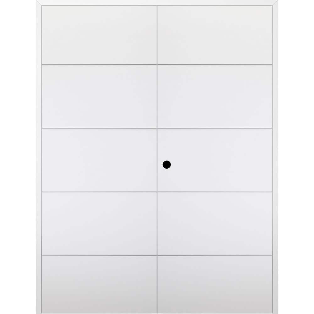 Arvika 60 in. x 80 in. Right Hand Active Polar White Wood Composite Double Prehung Interior Door price history on PriceWatchPro