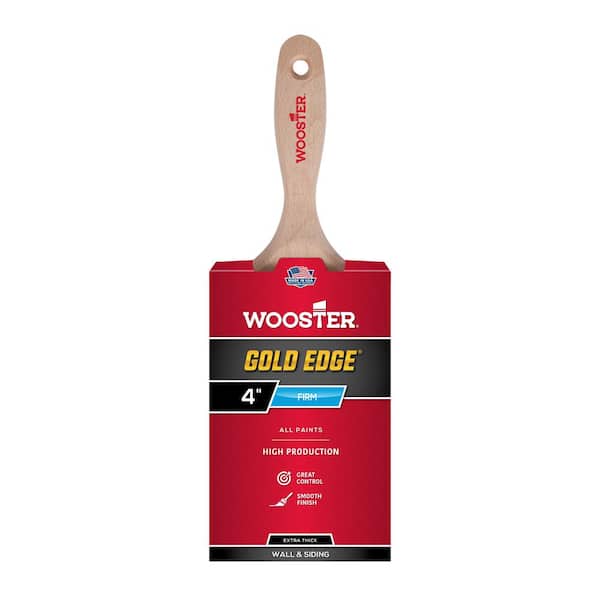 Wooster 4 in. Gold Edge Polyester Flat Brush