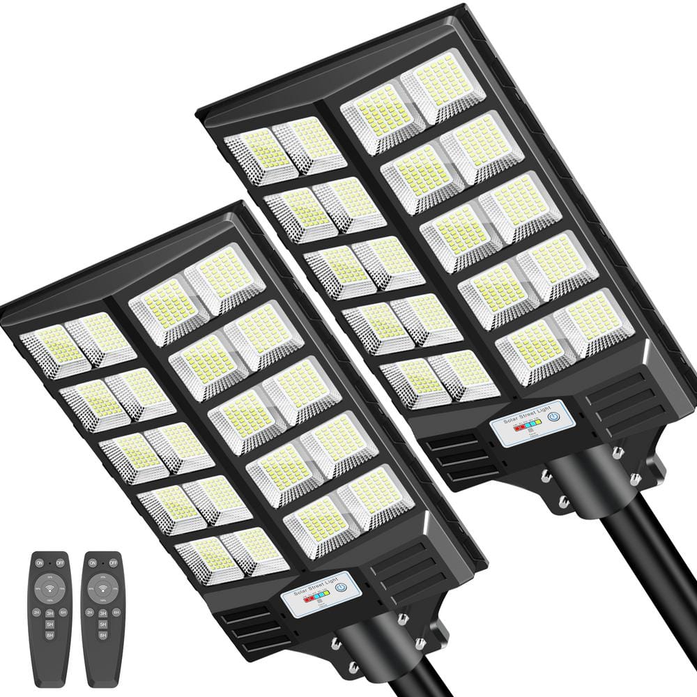 350-Watt Equivalent 300000 Lumens 240 Degree Black Motion Sensing Dusk to Dawn Integrated LED Area Light 2-Pack -  JAZAVA, HDBBC1200-2