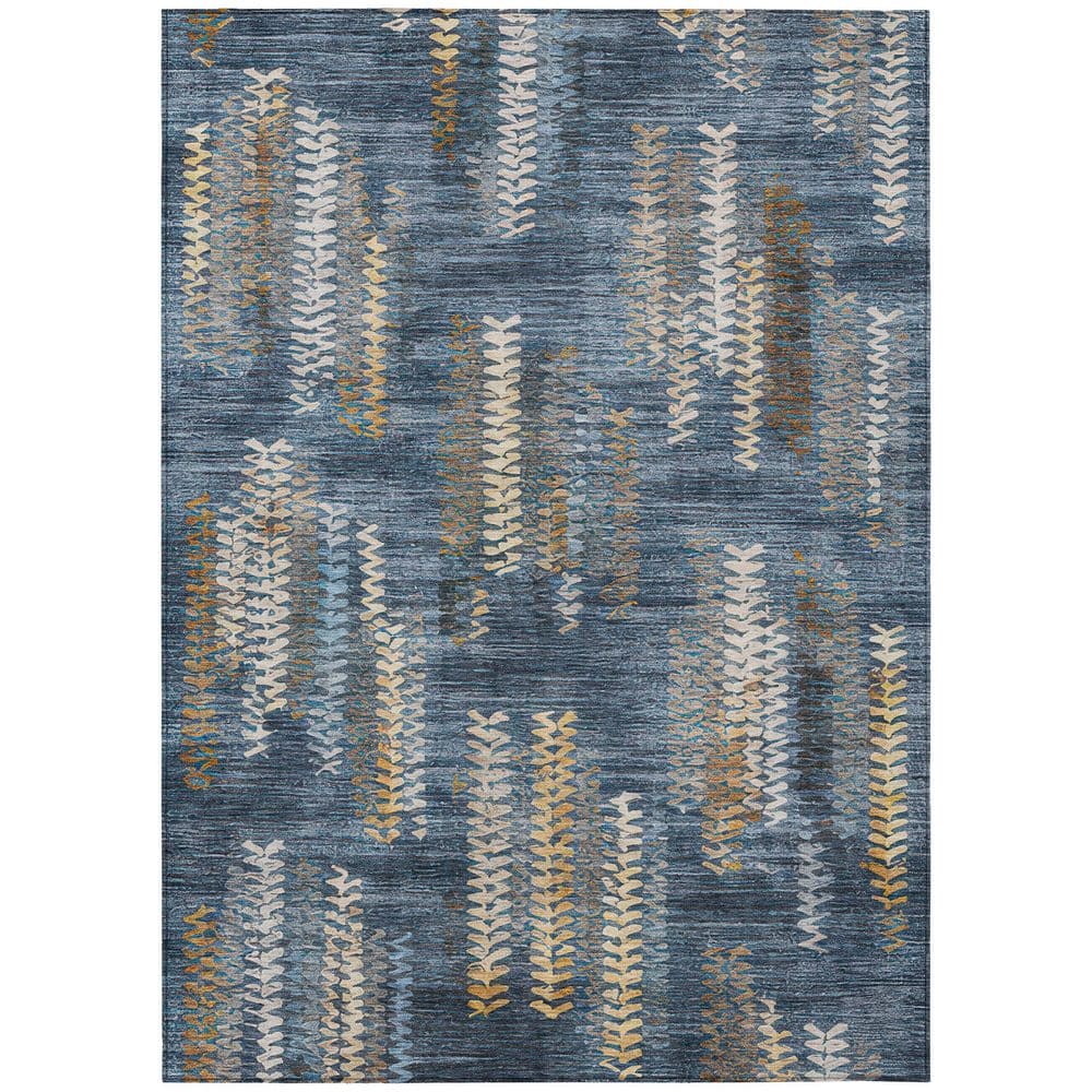 Chantille Machine Washable Indoor/Outdoor Abstract ACN2892 Navy 3 ft. x 5 ft. Area Rug price history on PriceWatchPro
