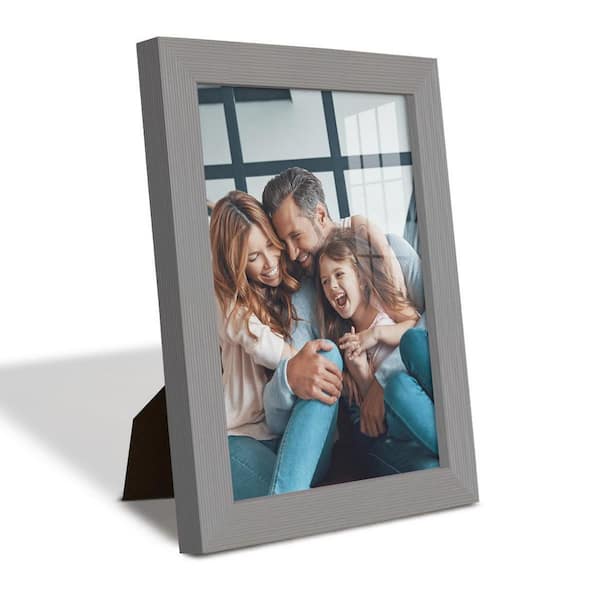 Wexford Home Grooved 6 in. x 8 in. Black Picture Frame (Set of 2)