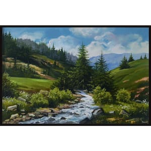 "Land of Peace" by Marmont Hill Floater Framed Canvas Nature Art Print 40 in. x 60 in.