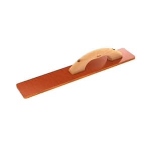 20 in. x 3-1/2 in. Square End Resin Float with Wood Handle