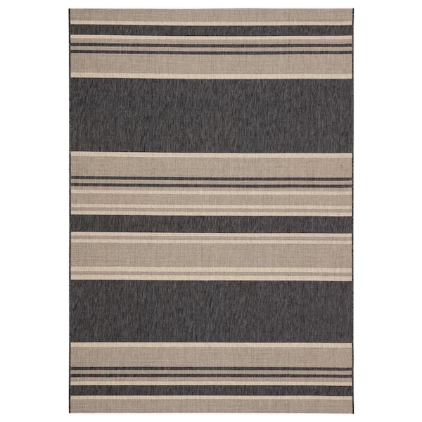 Jaipur Living Catamaran Stripes 2 ft. x 3 ft. 7 in. Gray Area Rug