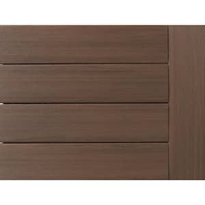 Advanced PVC Vintage 5/4 in. x 6 in. x 1 ft. Square English Walnut PVC Sample (Actual: 1 in. x 5 1/2 in. x 1 ft)