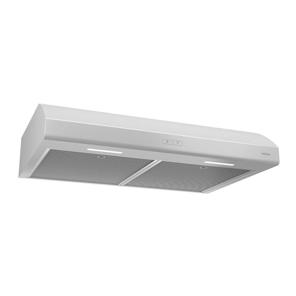 Broan-NuTone Osmos Deluxe 30 in. 375 Max Blower CFM Convertible Under-Cabinet Range Hood with Light in White