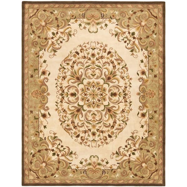 SAFAVIEH Heritage Beige/Green 10 ft. x 14 ft. Border Area Rug