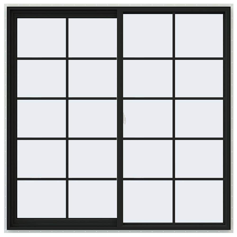 60 in. x 60 in. V-2500 Series Bronze FiniShield Vinyl Left-Handed Sliding Window with Colonial Grids/Grilles price history on PriceWatchPro