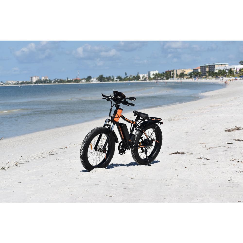 26 in. Fat Tire 750 W Electric Bike with Removable Lithium Battery and Deta