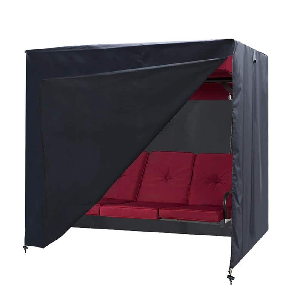 87 in. Patio Swing Cover All-Weather UV-Resistant Black 1-Piece price history on PriceWatchPro