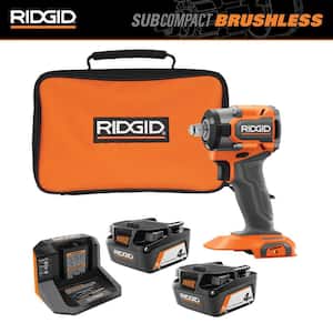 18V SubCompact Brushless Cordless 1/2 in. Impact Wrench with (2) 4.0 Ah Batteries, Charger, and Bag