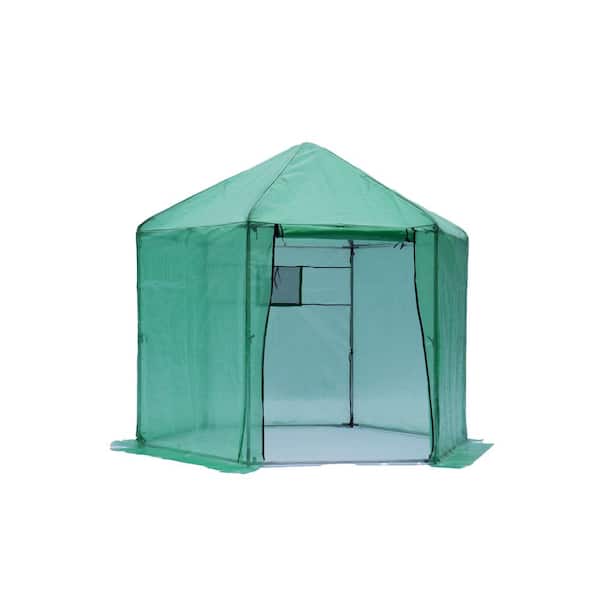 110 in. W x 110 in. D x 96 in. H Walk in Greenhouse with
