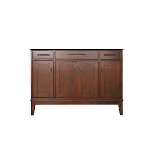 Madison 48 in. W x 21 in. D x 34 in. H Vanity Cabinet Only in Tobacco