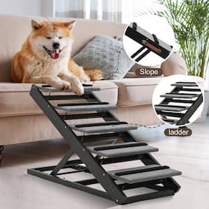 Pet Ramp, Upgrade Cat and Dog Ramp for Bed/Couch/Car, 5 Adjustable Height Folding Pet Ramp