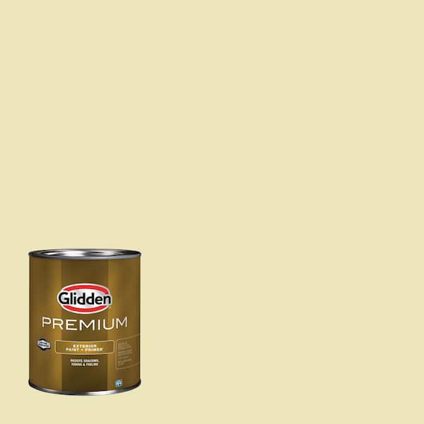 Glidden Premium 1 qt. PPG1109-1 Slices Of Happy Flat Exterior Latex Paint