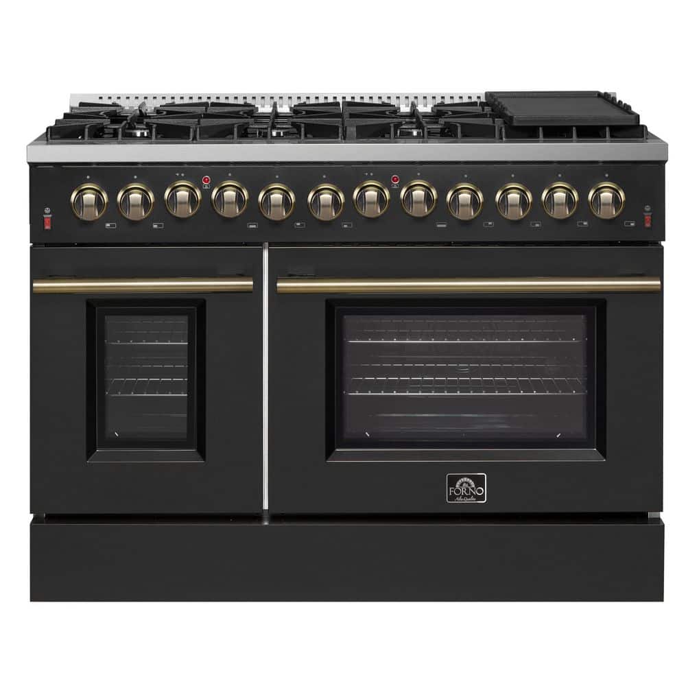 Forno Galiano 48 ft Double Oven Dual Fuel Range with