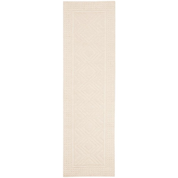 SAFAVIEH Vermont Ivory 2 ft. x 10 ft. Border Geometric Runner Rug