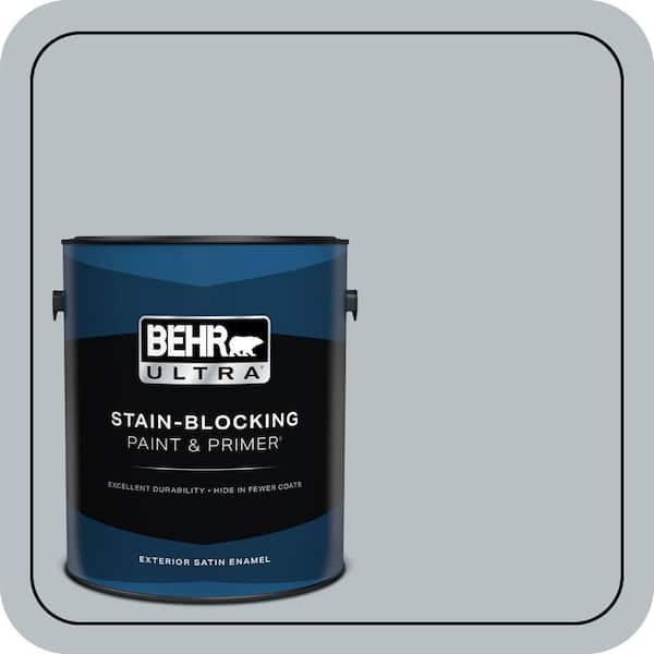BEHR ULTRA 1 gal. #750E-3 Skyline Steel Satin Enamel Exterior Paint & Primer