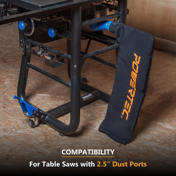 POWERTEC Table Saw Dust Collector Bag Fits 10 Tablesaw with