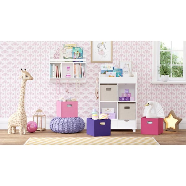 Wall Storage Shelves Pink Cube Wooden Kitchen Modern Bedroom