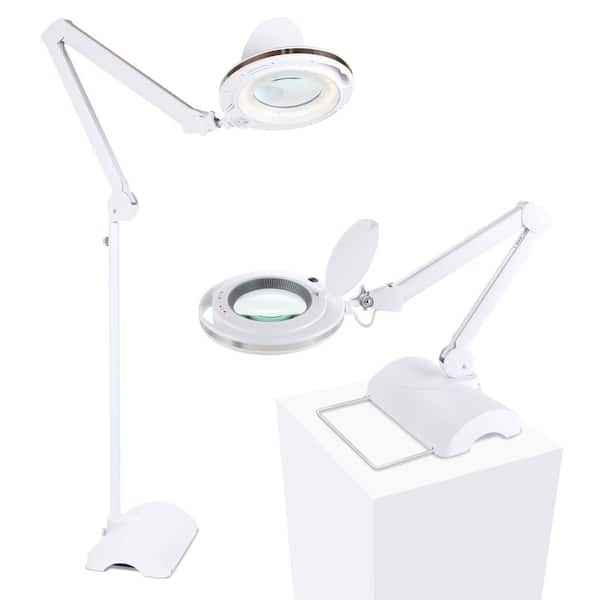 Brightech Lightview Pro 2-in-1 45.5 in. White Industrial 1-Light 3-Way ...