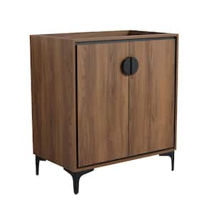 29.33 in. W x 17.91 in. D x 33.07 in. H Bath Vanity Cabinet without Top with 2 Doors and Adjustable Shlef in Brown