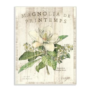 12.5 in. x 18.5 in. "French Magnolias In Spring" by Sue Schlabach Printed Wood Wall Art