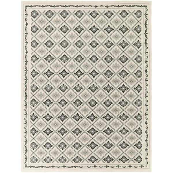 Ansel Blue 7 ft. 10 in. x 10 ft. Transitional Diamond Area Rug