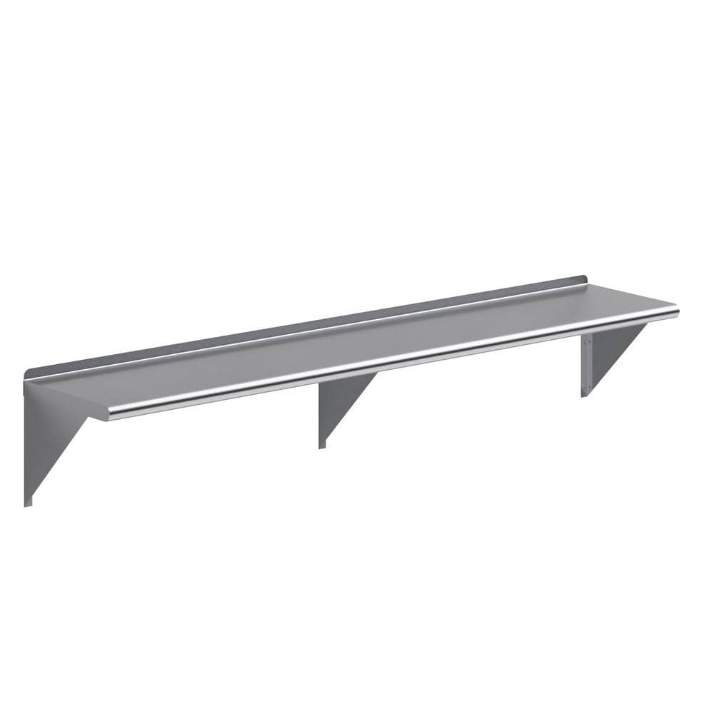 Reviews for AMGOOD 14 in. x 72 in. Stainless Steel Wall Shelf Kitchen