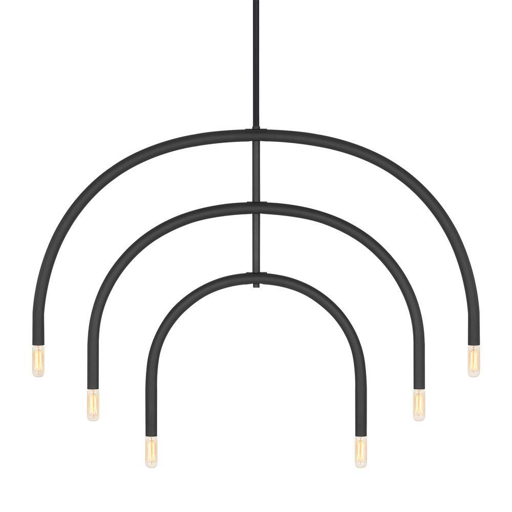 Hadden 6-Light Midnight Black Modern Chandelier