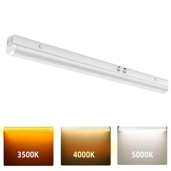 Honbei 3.38 ft. 250W Equivalent Integrated LED White LED Linear Strip Light Fixture,CCT/Wattage Selectable 120V-277V Shop Light