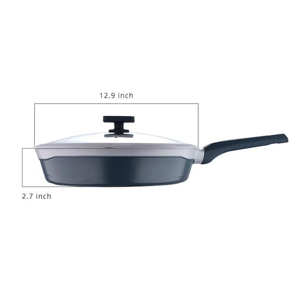  DIIG Nonstick Frying Pan with Lid, 12 in No Stick PFOA