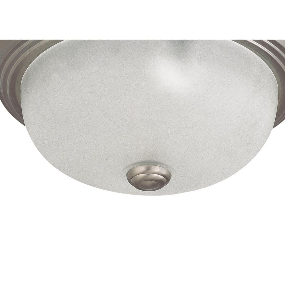 Elegant Brushed Nickel 11" Flush Mount with Frosted Glass