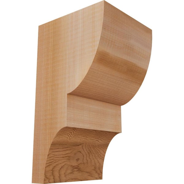 Ekena Millwork 5-1/2 in. x 6 in. x 10 in. Western Red Cedar Ridgewood Smooth Corbel