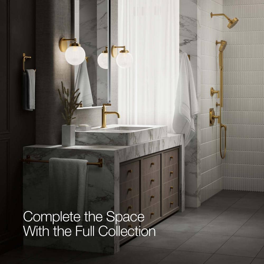 Vibrant Brushed Moderne Brass Single-Handle Bathroom Faucet