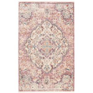 Illusion Cream/Rose 3 ft. x 5 ft. Floral Area Rug