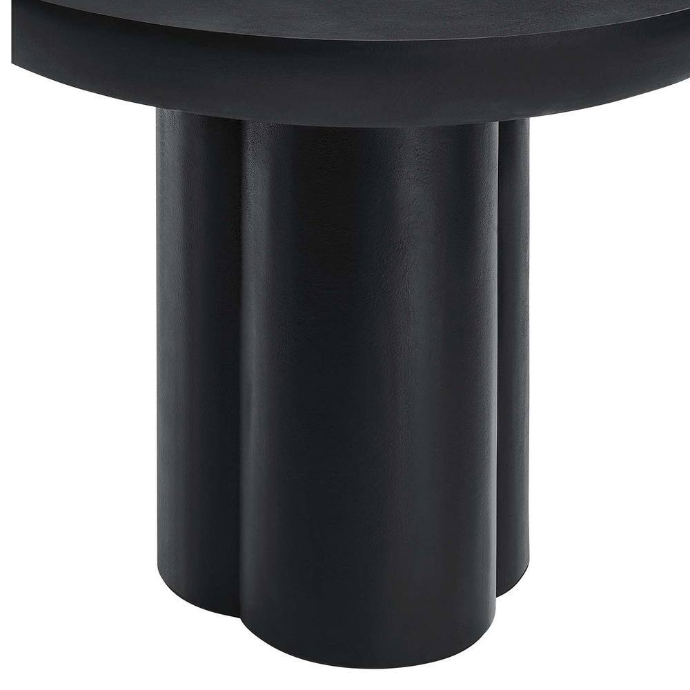 Caspian Black Round Concrete and MDF Dining Table