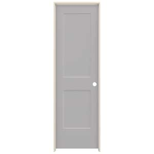 24 in. x 80 in. Monroe Driftwood Painted Left-Hand Smooth Solid Core Molded Composite MDF Single Prehung Interior Door