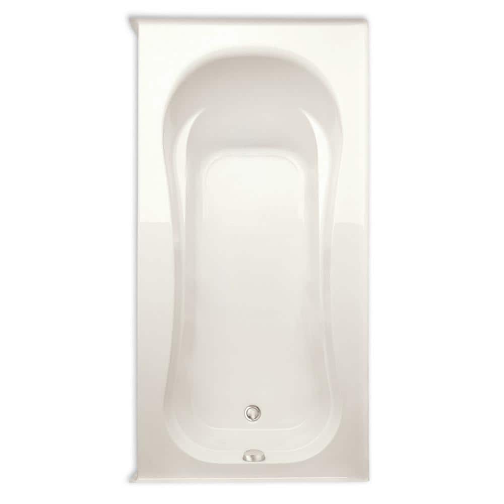 Vecelli 72 in. x 36 in. Soaking Bathtub Acrylic Right Drain in Biscuit Rect