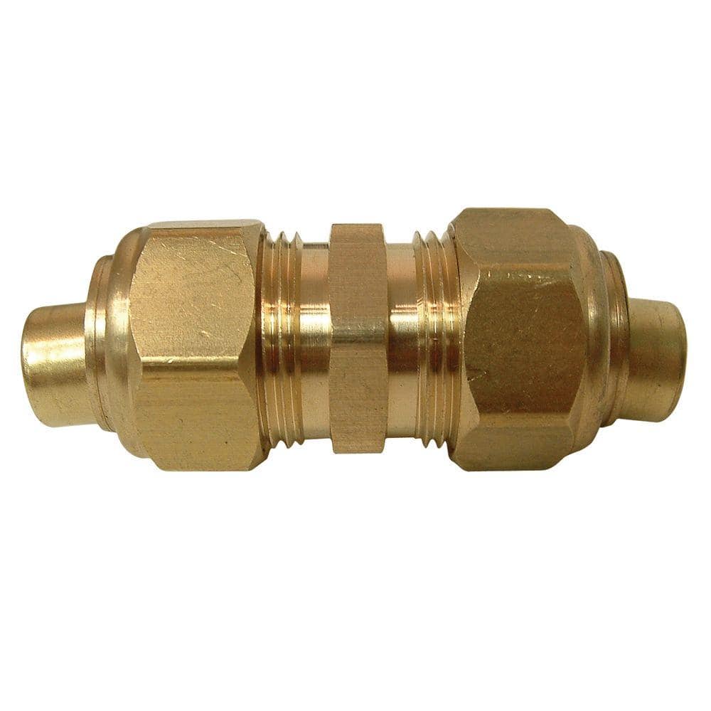 Everbilt 5/8 in. OD Compression Brass Coupling Fitting 800919 - The Home  Depot