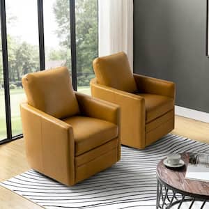 Denver Mustard Swivel Chair with a Swivel Base Set of 2