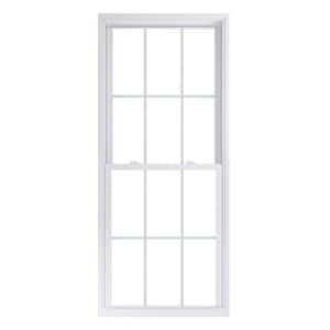 31.75 in. x 73.25 in. 70 Pro Series Low-E Argon Glass Double Hung White Vinyl Replacement Window with Grids, Screen Incl