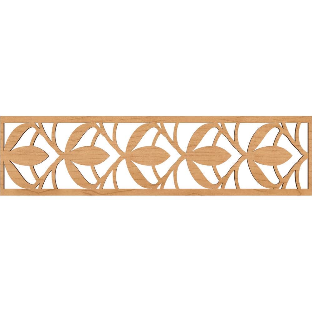 Maple Millwork Ekena Millwork Salem Fretwork 0.375 in. D x 47 in. W x 12 in. L Maple ...