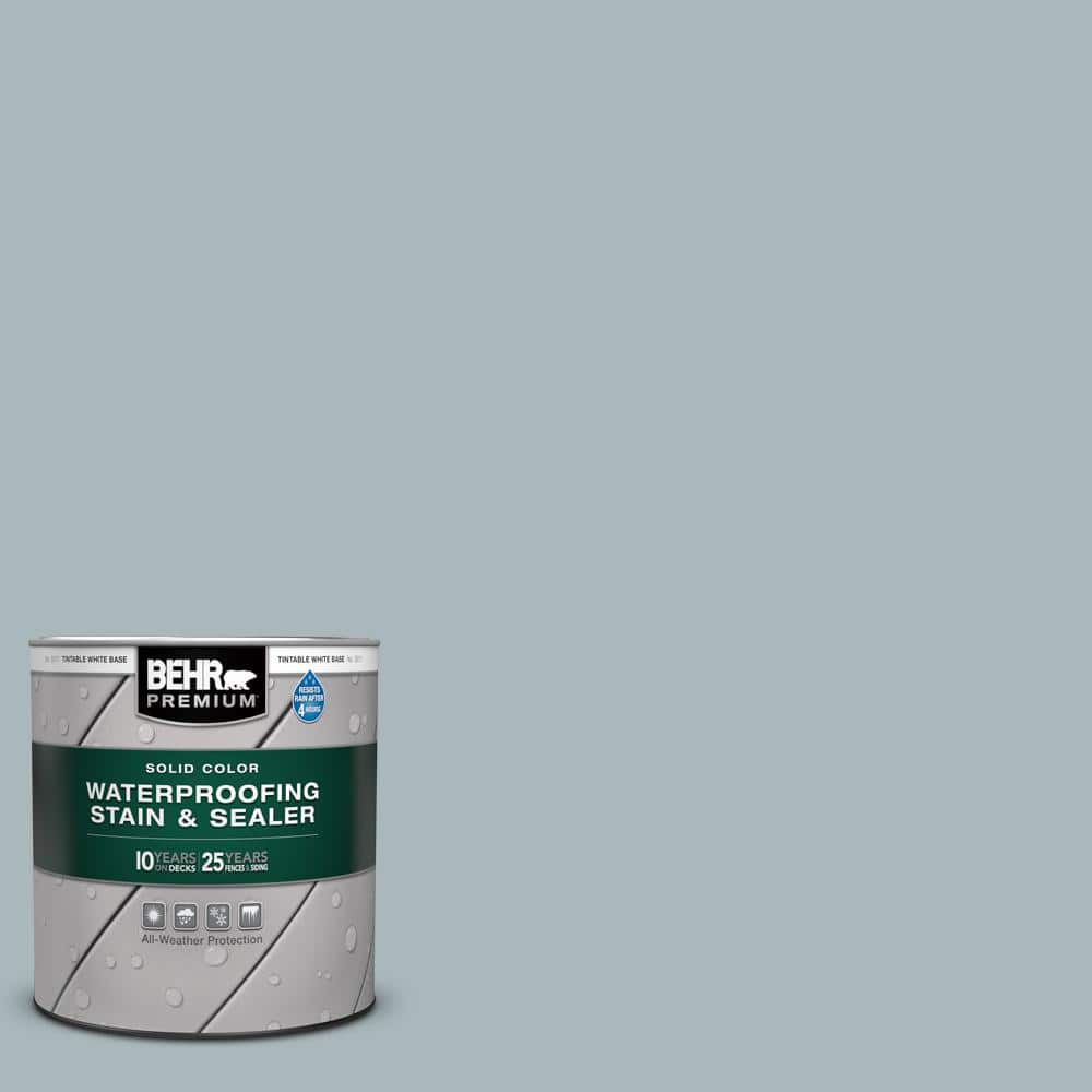 1 qt. #N470-3 Half Sea Fog Solid Color Waterproofing Exterior Wood Stain and Sealer