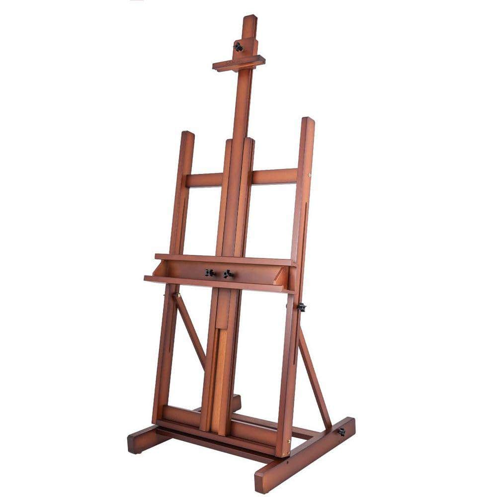 H-Frame Studio Easel Adjustable Solid Beechwood Artist Easel with
