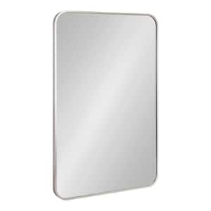 Zayda 19.68 in. W x 30.00 in. H Silver Rectangle Modern Framed Decorative Wall Mirror