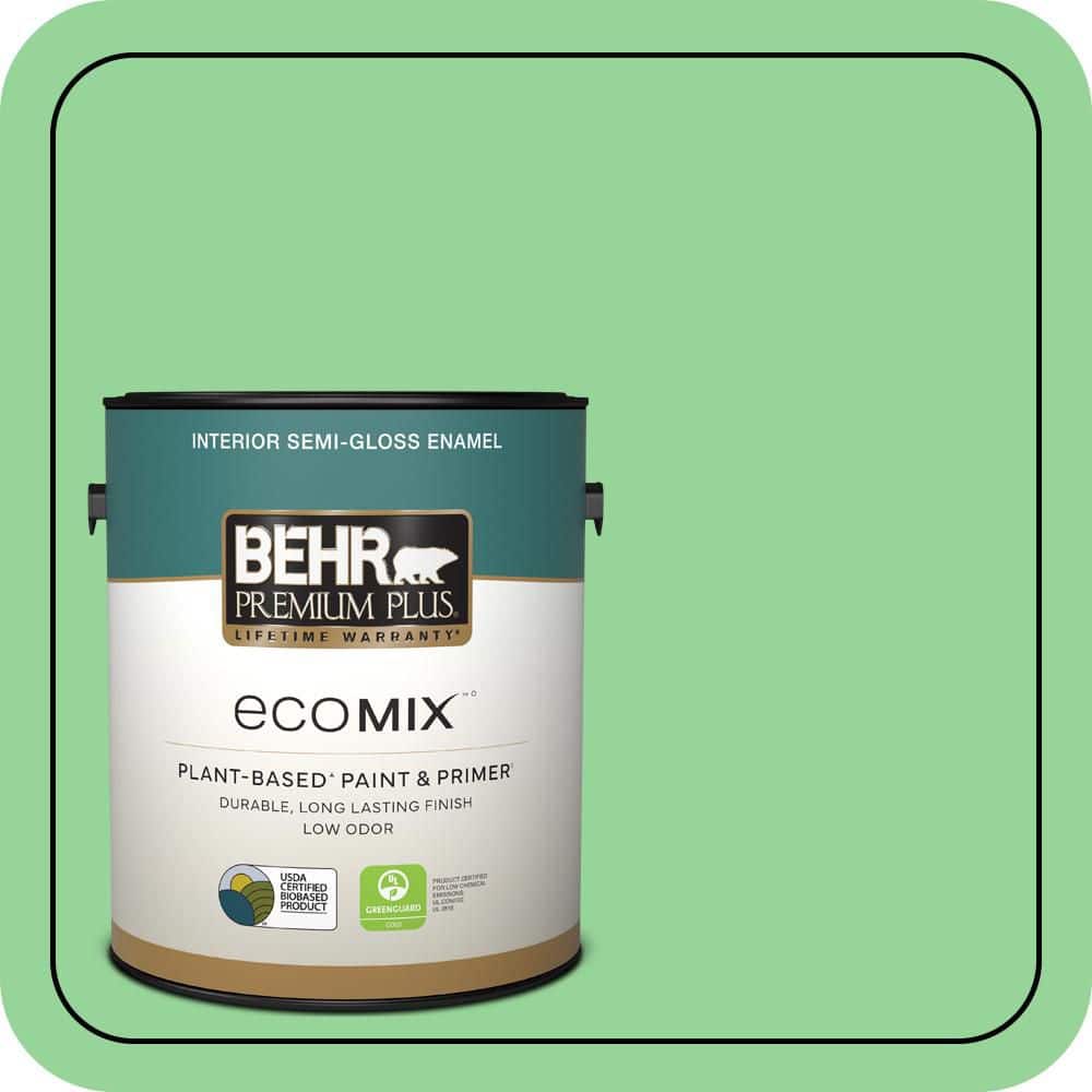 1 gal. #P390-4 Young Green Semi-Gloss Enamel EcoMix Plant-Based Interior Paint & Primer price history on PriceWatchPro